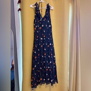 Fighting Eel Dress Luana Black Label Navy Puakenikeni Dress M